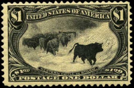 Price of US Stamps Scott Cat. #292: US$1.00 1898 Trans Mississippi Exposition. Harmer-Schau Auction Galleries, Feb 2012, Sale 92, Lot 1062