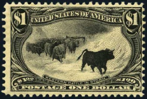 Values of US Stamps Scott #292 - 1898 US$1.00 Trans Mississippi Exposition. Harmer-Schau Auction Galleries, Aug 2012, Sale 94, Lot 1432