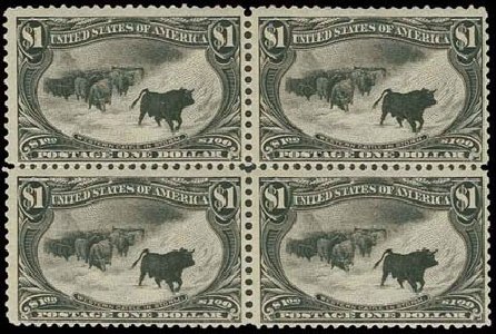 Value of US Stamps Scott 292: 1898 US$1.00 Trans Mississippi Exposition. H.R. Harmer, Nov 2013, Sale 3004, Lot 1212