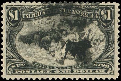 Values of US Stamp Scott 292 - US$1.00 1898 Trans Mississippi Exposition. Regency-Superior, Nov 2014, Sale 108, Lot 612