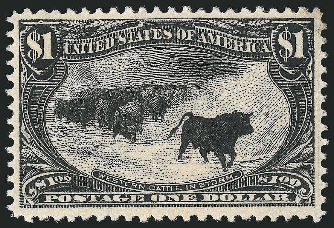 US Stamps Values Scott Cat. #292 - US$1.00 1898 Trans Mississippi Exposition. Robert Siegel Auction Galleries, Mar 2011, Sale 1007, Lot 2562