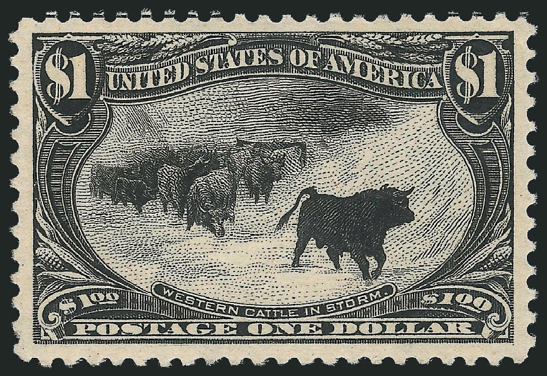 Value of US Stamp Scott 292: US$1.00 1898 Trans Mississippi Exposition. Robert Siegel Auction Galleries, Jun 2011, Sale 1011, Lot 652