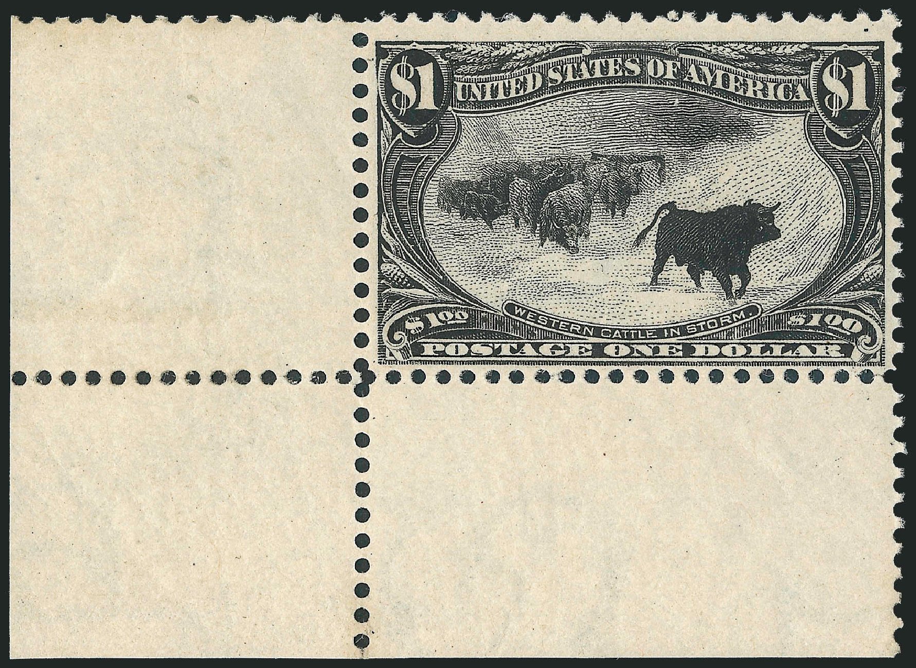 Value of US Stamp Scott Catalog # 292 - US$1.00 1898 Trans Mississippi Exposition. Robert Siegel Auction Galleries, Dec 2011, Sale 1017, Lot 732