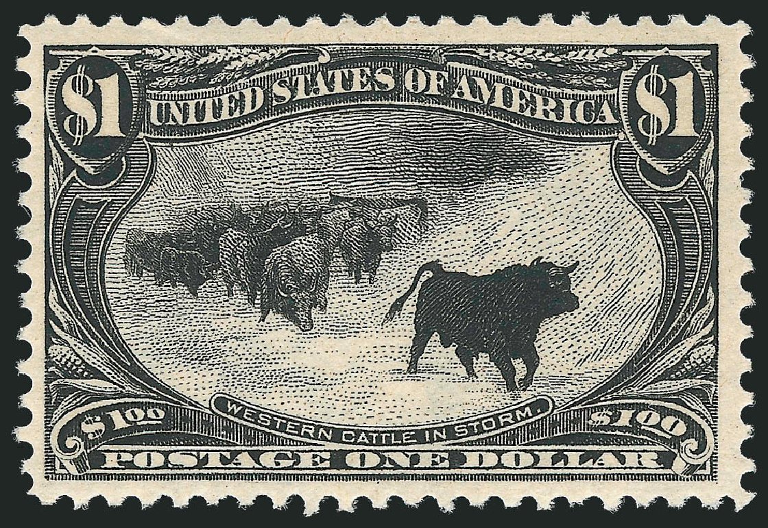 Cost of US Stamps Scott Catalogue #292: 1898 US$1.00 Trans Mississippi Exposition. Robert Siegel Auction Galleries, Jun 2012, Sale 1026, Lot 1352