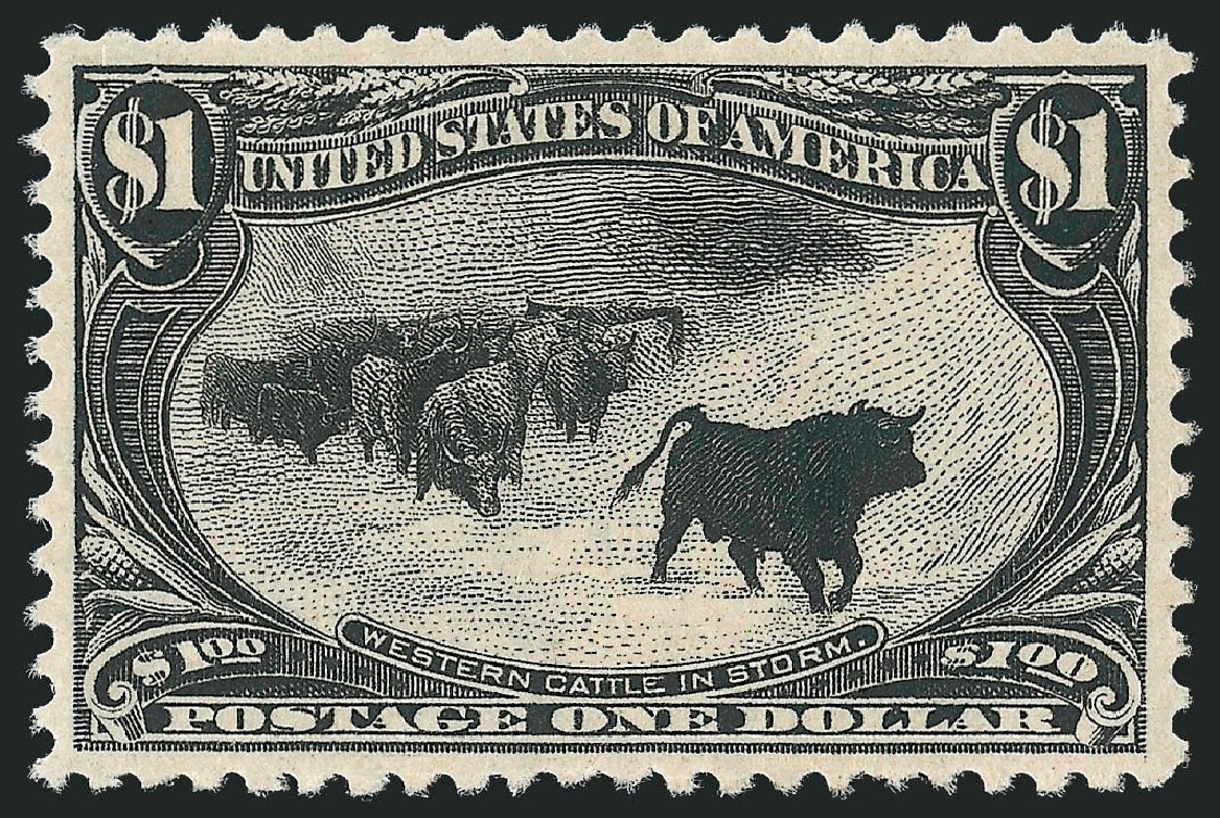 US Stamp Prices Scott Cat. 292 - US$1.00 1898 Trans Mississippi Exposition. Robert Siegel Auction Galleries, Oct 2010, Sale 997, Lot 5812