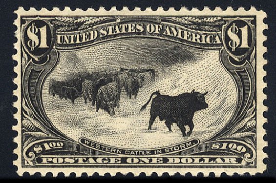 Cost of US Stamps Scott Catalogue # 292: US$1.00 1898 Trans Mississippi Exposition. Cherrystone Auctions, Nov 2008, Sale 200811, Lot 1093