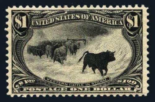 US Stamp Price Scott Catalogue # 292 - 1898 US$1.00 Trans Mississippi Exposition. Harmer-Schau Auction Galleries, Aug 2014, Sale 102, Lot 1933