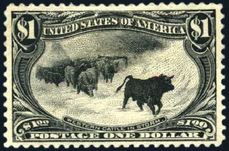 Cost of US Stamps Scott Catalog #292: US$1.00 1898 Trans Mississippi Exposition. Harmer-Schau Auction Galleries, Jun 2008, Sale 78, Lot 1483