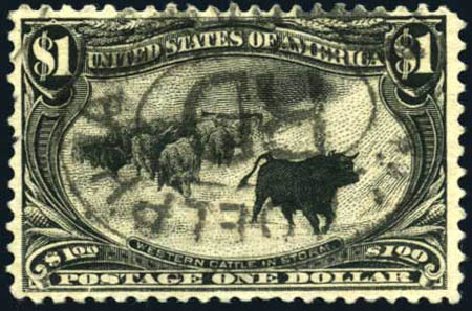 Cost of US Stamp Scott Cat. 292 - 1898 US$1.00 Trans Mississippi Exposition. Harmer-Schau Auction Galleries, Oct 2008, Sale 79, Lot 163