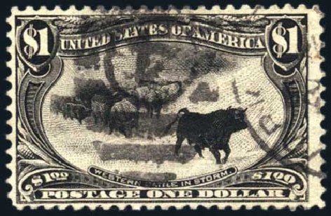 Costs of US Stamps Scott Catalog # 292: 1898 US$1.00 Trans Mississippi Exposition. Harmer-Schau Auction Galleries, Feb 2009, Sale 80, Lot 1253