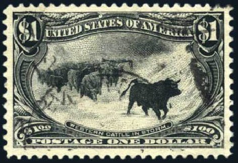 Value of US Stamp Scott # 292: 1898 US$1.00 Trans Mississippi Exposition. Harmer-Schau Auction Galleries, Feb 2010, Sale 84, Lot 1503