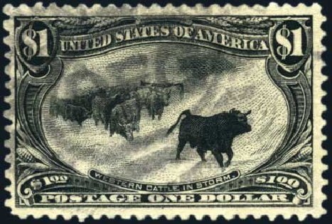 Costs of US Stamps Scott Cat. #292: US$1.00 1898 Trans Mississippi Exposition. Harmer-Schau Auction Galleries, Oct 2010, Sale 87, Lot 253