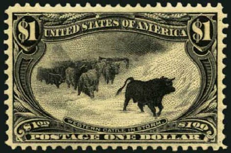 Prices of US Stamps Scott Cat. 292 - US$1.00 1898 Trans Mississippi Exposition. Harmer-Schau Auction Galleries, May 2012, Sale 93, Lot 323
