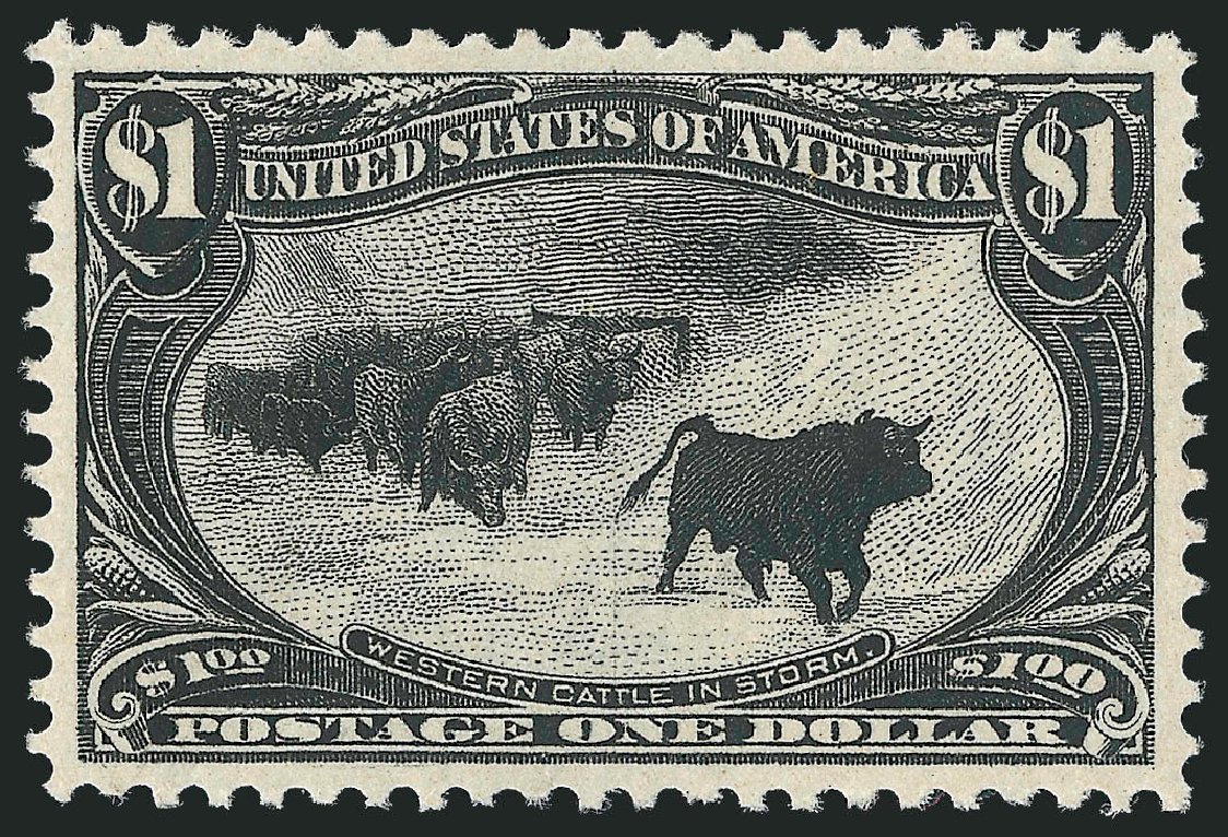 US Stamps Prices Scott Catalogue 292: US$1.00 1898 Trans Mississippi Exposition. Robert Siegel Auction Galleries, Oct 2011, Sale 1014, Lot 1653