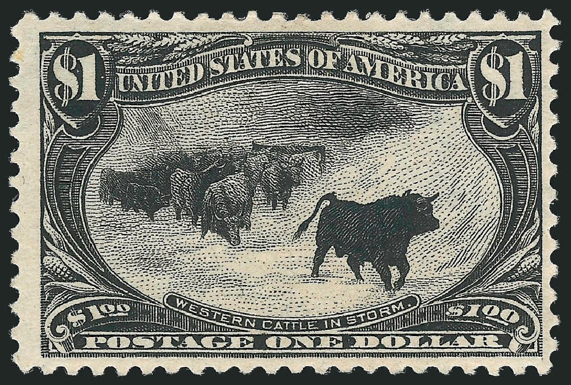 US Stamps Values Scott # 292: 1898 US$1.00 Trans Mississippi Exposition. Robert Siegel Auction Galleries, Oct 2011, Sale 1014, Lot 1663