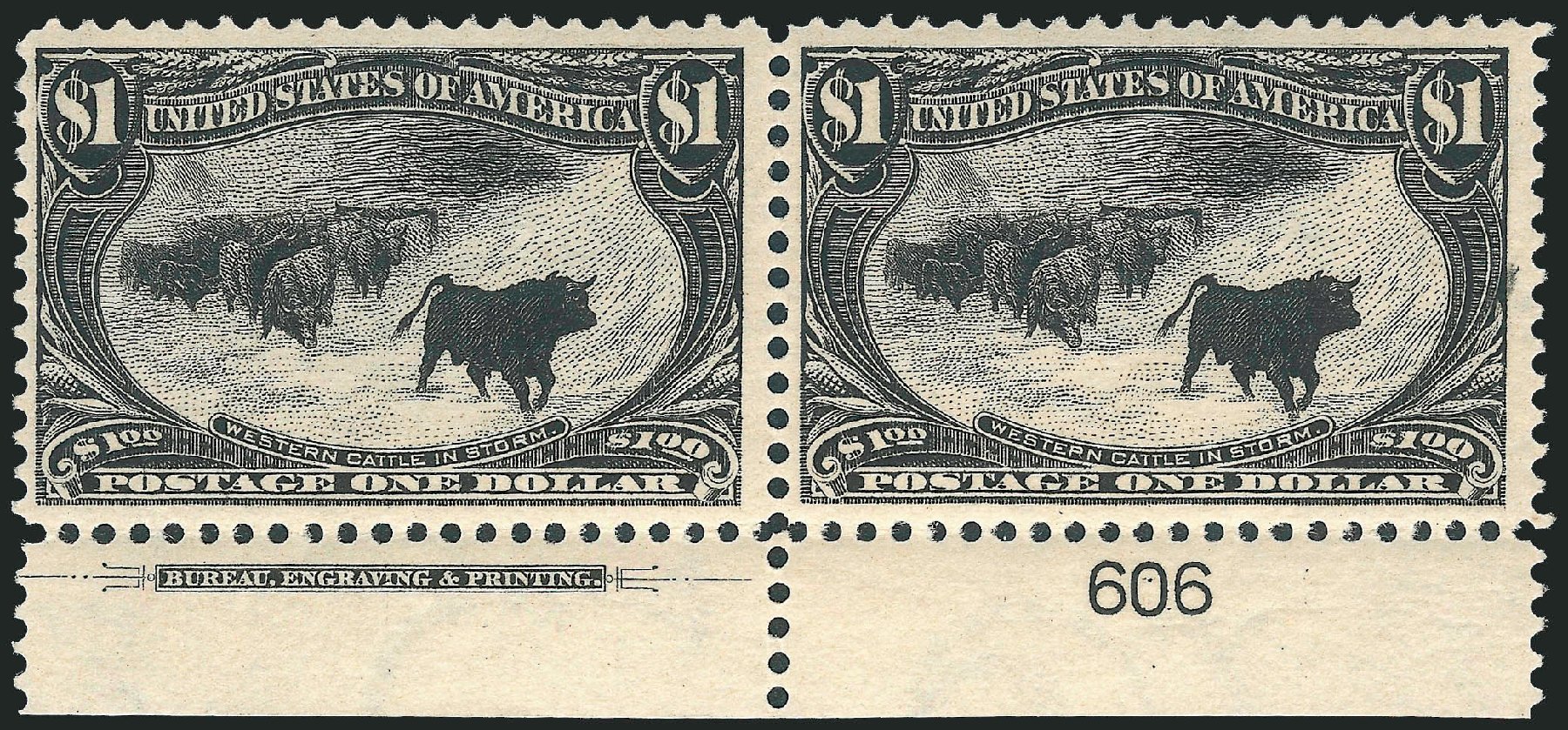 Value of US Stamps Scott Catalogue # 292 - 1898 US$1.00 Trans Mississippi Exposition. Robert Siegel Auction Galleries, Mar 2013, Sale 1040, Lot 1603