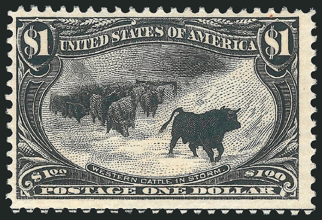 US Stamp Prices Scott 292 - 1898 US$1.00 Trans Mississippi Exposition. Robert Siegel Auction Galleries, Jul 2013, Sale 1050, Lot 443