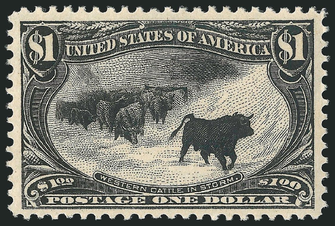 Prices of US Stamp Scott #292 - 1898 US$1.00 Trans Mississippi Exposition. Robert Siegel Auction Galleries, Sep 2014, Sale 1078, Lot 423