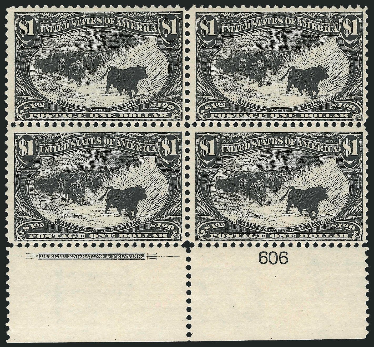 US Stamp Price Scott Cat. #292 - US$1.00 1898 Trans Mississippi Exposition. Robert Siegel Auction Galleries, Apr 2015, Sale 1096, Lot 513