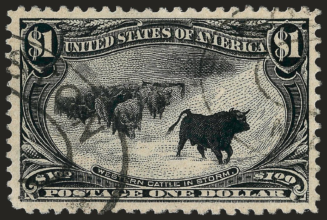 US Stamp Prices Scott # 292: US$1.00 1898 Trans Mississippi Exposition. Robert Siegel Auction Galleries, Sep 2008, Sale 962, Lot 2593