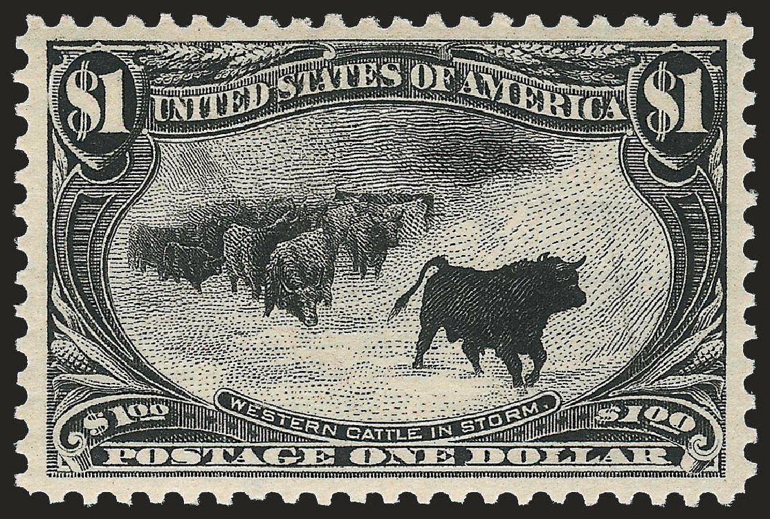 US Stamp Values Scott Cat. 292: 1898 US$1.00 Trans Mississippi Exposition. Robert Siegel Auction Galleries, Dec 2008, Sale 967, Lot 4483