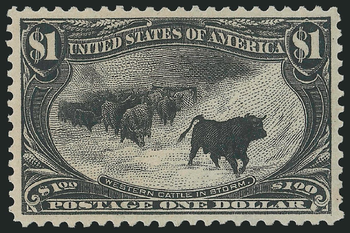 Costs of US Stamps Scott # 292: US$1.00 1898 Trans Mississippi Exposition. Robert Siegel Auction Galleries, Dec 2009, Sale 978, Lot 1093