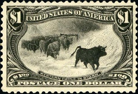 Values of US Stamp Scott 292 - 1898 US$1.00 Trans Mississippi Exposition. Spink Shreves Galleries, Jan 2015, Sale 150, Lot 133