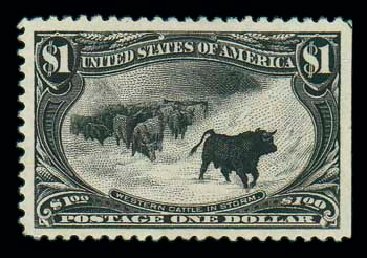 Costs of US Stamps Scott 292: US$1.00 1898 Trans Mississippi Exposition. Matthew Bennett International, Jun 2007, Sale 319, Lot 1316