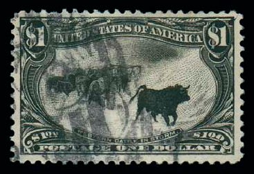 Value of US Stamp Scott Cat. #292 - 1898 US$1.00 Trans Mississippi Exposition. Matthew Bennett International, Dec 2007, Sale 323, Lot 486