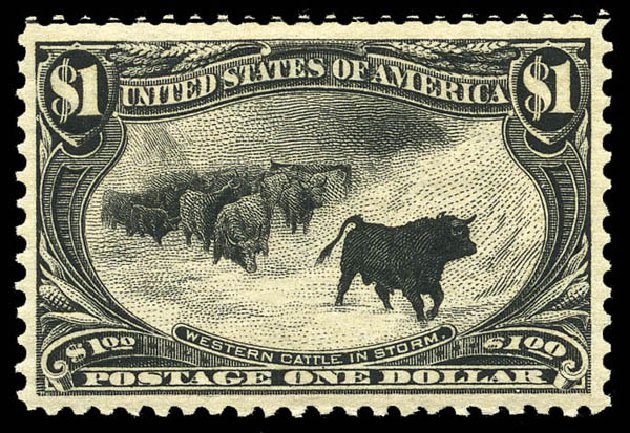 US Stamp Price Scott Catalogue #292: US$1.00 1898 Trans Mississippi Exposition. Matthew Bennett International, May 2014, Sale 350, Lot 426