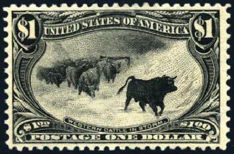 US Stamp Prices Scott Catalogue # 292: 1898 US$1.00 Trans Mississippi Exposition. Harmer-Schau Auction Galleries, Feb 2009, Sale 80, Lot 1246