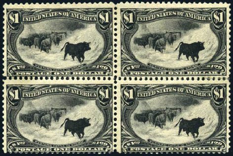 US Stamps Value Scott #292: 1898 US$1.00 Trans Mississippi Exposition. Harmer-Schau Auction Galleries, Jul 2010, Sale 86, Lot 486