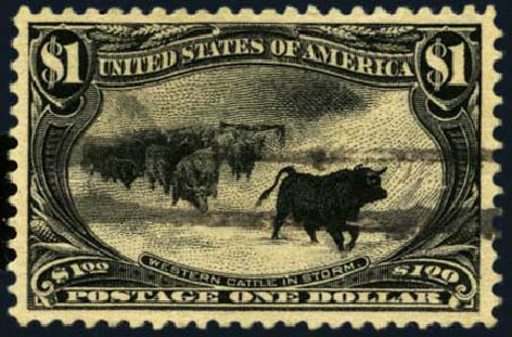 Costs of US Stamp Scott Cat. #292: US$1.00 1898 Trans Mississippi Exposition. Harmer-Schau Auction Galleries, Aug 2012, Sale 94, Lot 1436