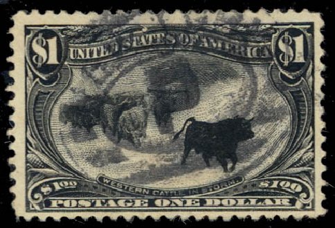 US Stamps Value Scott #292: US$1.00 1898 Trans Mississippi Exposition. Daniel Kelleher Auctions, Jul 2011, Sale 625, Lot 886