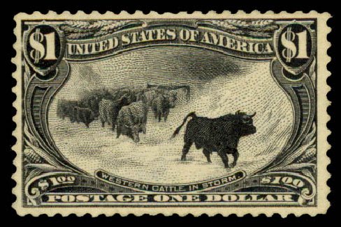 Price of US Stamps Scott Catalogue 292: US$1.00 1898 Trans Mississippi Exposition. Daniel Kelleher Auctions, May 2015, Sale 669, Lot 2826