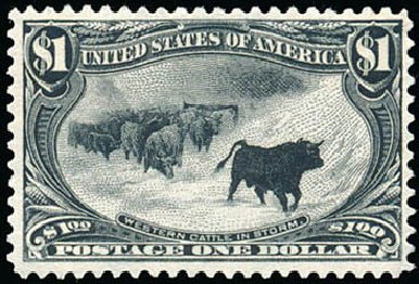 US Stamps Price Scott Catalog # 292: 1898 US$1.00 Trans Mississippi Exposition. Schuyler J. Rumsey Philatelic Auctions, Apr 2015, Sale 60, Lot 2296