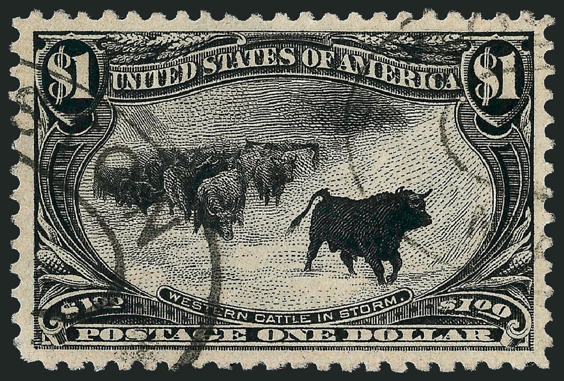 US Stamp Price Scott 292 - US$1.00 1898 Trans Mississippi Exposition. Robert Siegel Auction Galleries, Oct 2011, Sale 1014, Lot 1666