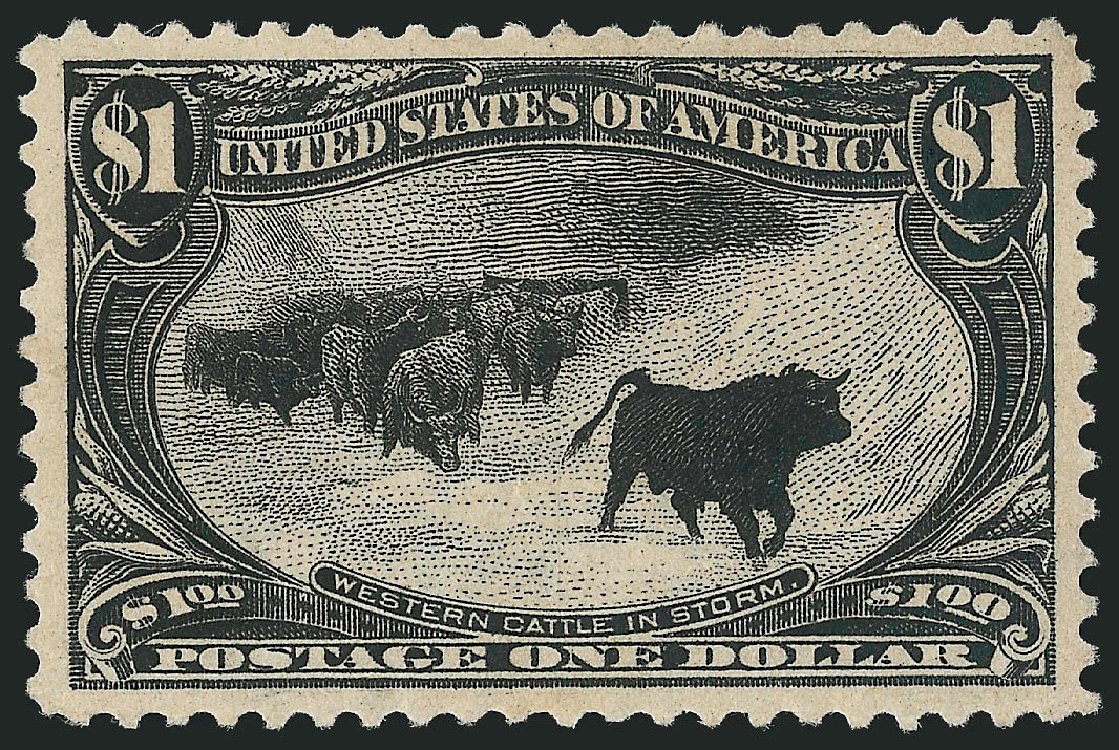 Prices of US Stamp Scott Catalogue 292 - 1898 US$1.00 Trans Mississippi Exposition. Robert Siegel Auction Galleries, Mar 2012, Sale 1019, Lot 646