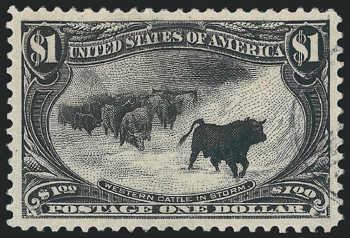 Costs of US Stamp Scott # 292: US$1.00 1898 Trans Mississippi Exposition. Robert Siegel Auction Galleries, Sep 2012, Sale 1027, Lot 166