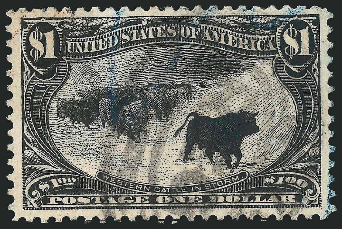 Value of US Stamp Scott Cat. # 292 - 1898 US$1.00 Trans Mississippi Exposition. Robert Siegel Auction Galleries, Dec 2013, Sale 1062, Lot 476
