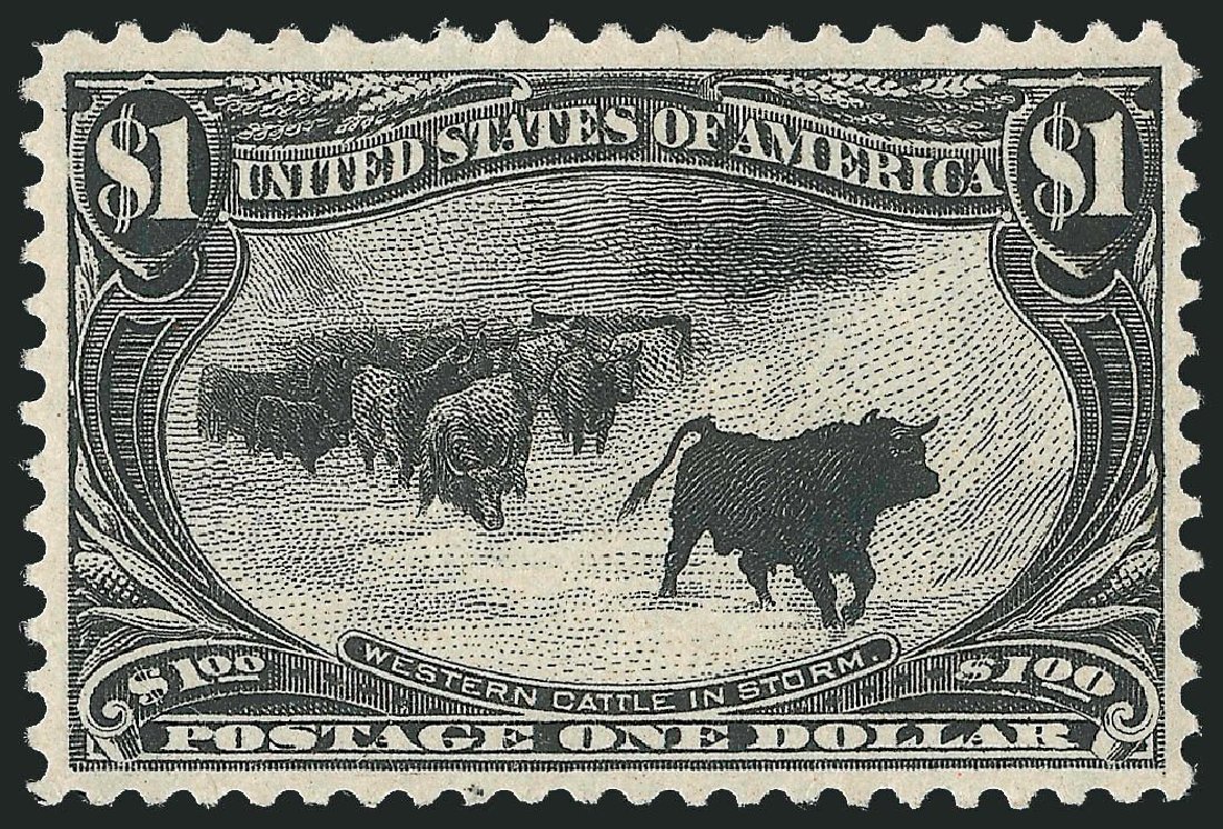 Cost of US Stamp Scott 292: US$1.00 1898 Trans Mississippi Exposition. Robert Siegel Auction Galleries, Mar 2014, Sale 1067, Lot 1326