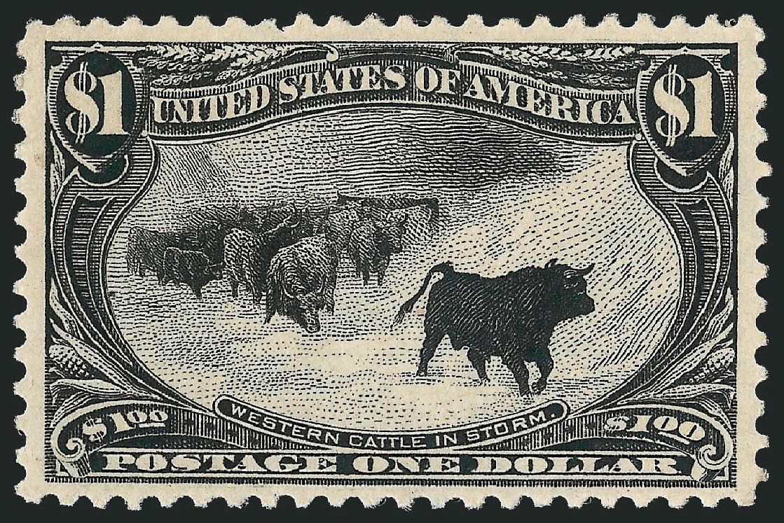 Prices of US Stamp Scott Catalogue #292 - US$1.00 1898 Trans Mississippi Exposition. Robert Siegel Auction Galleries, Sep 2008, Sale 962, Lot 2586