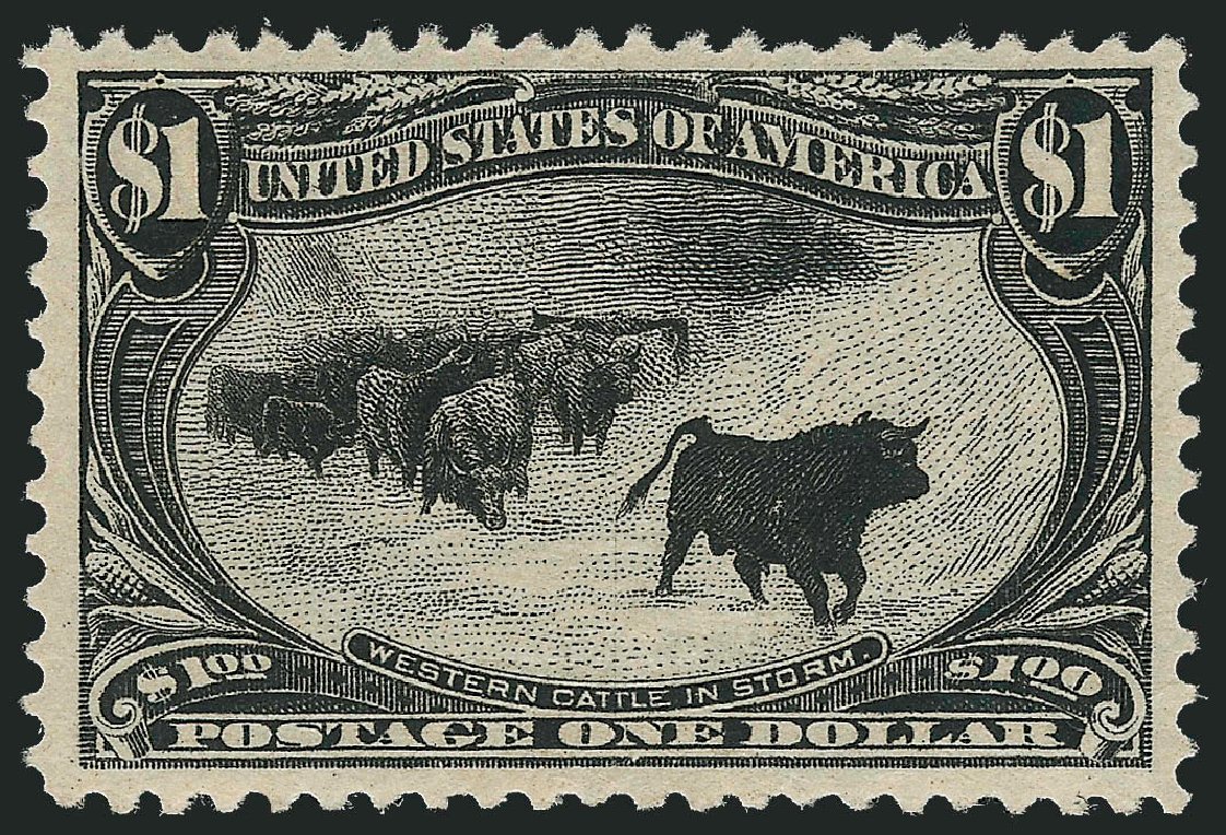 Cost of US Stamps Scott Cat. #292 - 1898 US$1.00 Trans Mississippi Exposition. Robert Siegel Auction Galleries, Dec 2008, Sale 967, Lot 4486