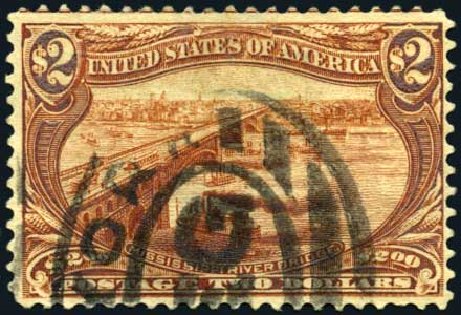 US Stamps Value Scott Catalog # 293: US$2.00 1898 Trans Mississippi Exposition. Harmer-Schau Auction Galleries, Oct 2008, Sale 79, Lot 167