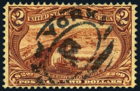 Price of US Stamps Scott Catalogue #293: US$2.00 1898 Trans Mississippi Exposition. Harmer-Schau Auction Galleries, Aug 2012, Sale 94, Lot 1447