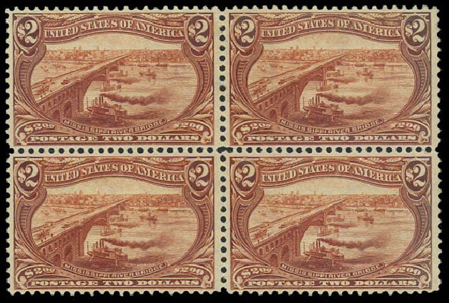 US Stamp Price Scott Cat. # 293 - US$2.00 1898 Trans Mississippi Exposition. Daniel Kelleher Auctions, Jul 2011, Sale 625, Lot 887