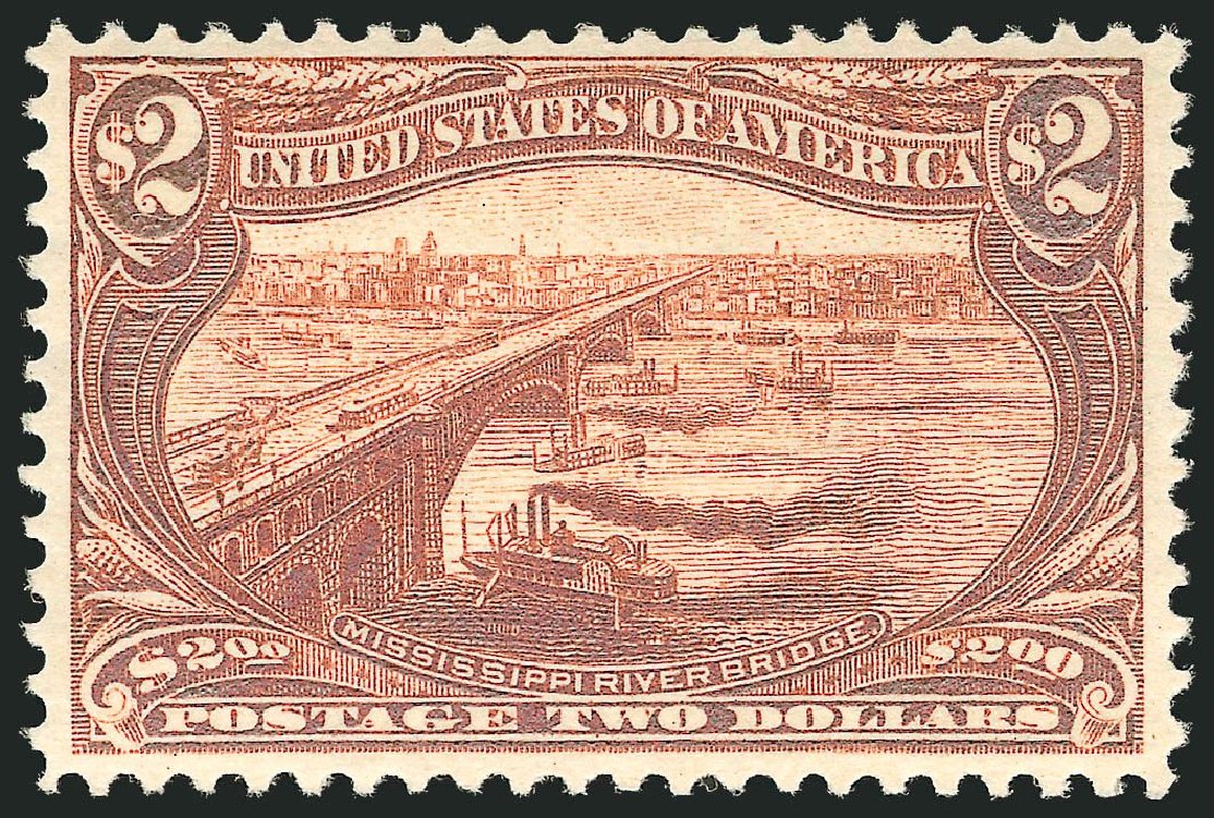 US Stamp Value Scott Cat. 293 - US$2.00 1898 Trans Mississippi Exposition. Robert Siegel Auction Galleries, Jul 2013, Sale 1050, Lot 447