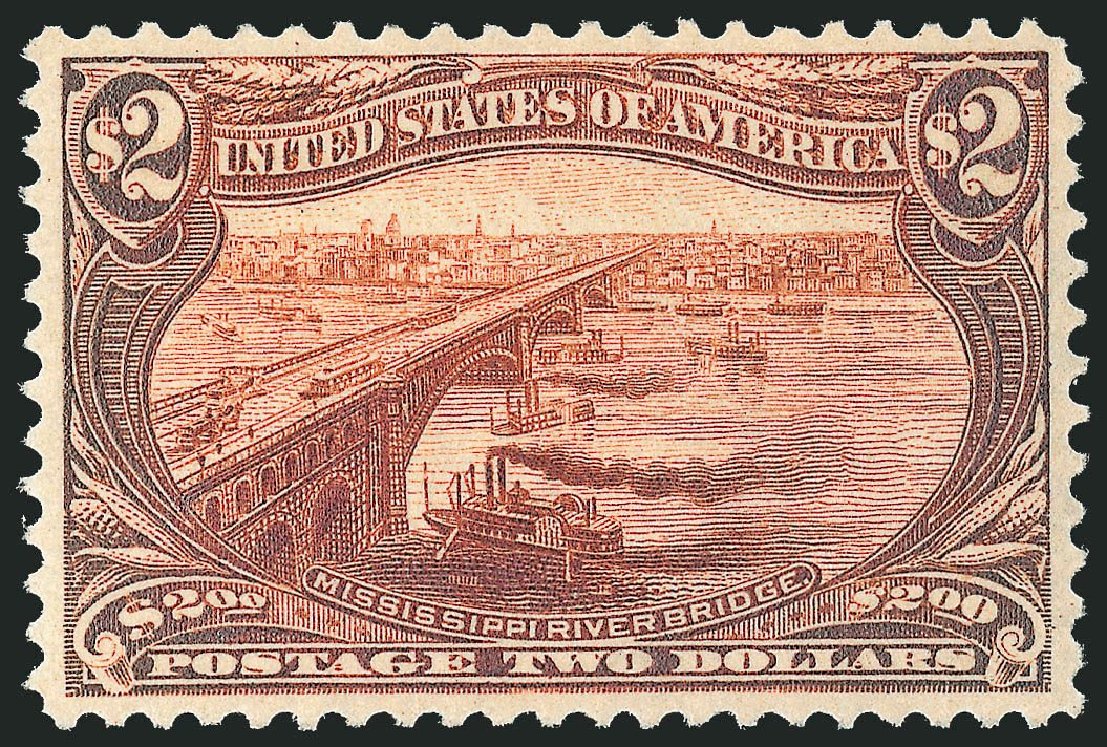 Values of US Stamps Scott Cat. 293: 1898 US$2.00 Trans Mississippi Exposition. Robert Siegel Auction Galleries, Dec 2013, Sale 1062, Lot 477