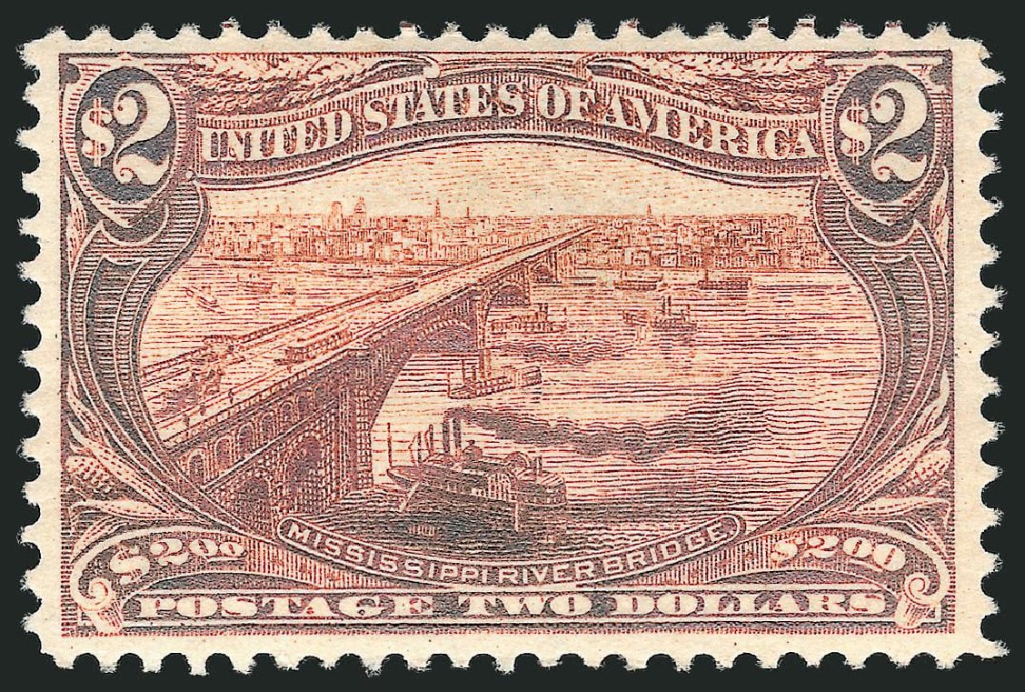 US Stamp Prices Scott Cat. #293: US$2.00 1898 Trans Mississippi Exposition. Robert Siegel Auction Galleries, Sep 2014, Sale 1078, Lot 427
