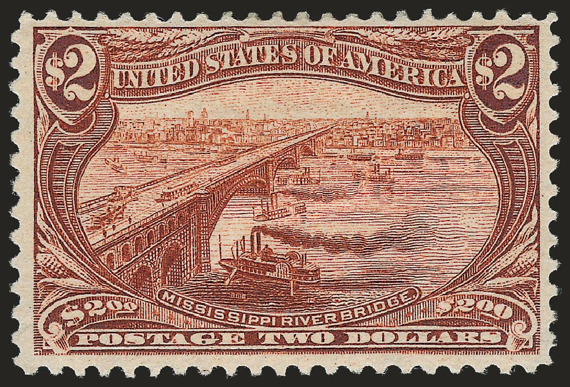 Values of US Stamps Scott Catalog #293: US$2.00 1898 Trans Mississippi Exposition. Robert Siegel Auction Galleries, Dec 2009, Sale 982, Lot 5657